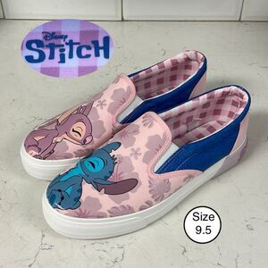 Women’s Disney Stitch Low Top Slip On Sneaker 9 1/2 NWOT Groundup w/lic STITCH